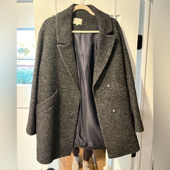 Sezane Ander Gray Wool Coat - Picture 4 of 10